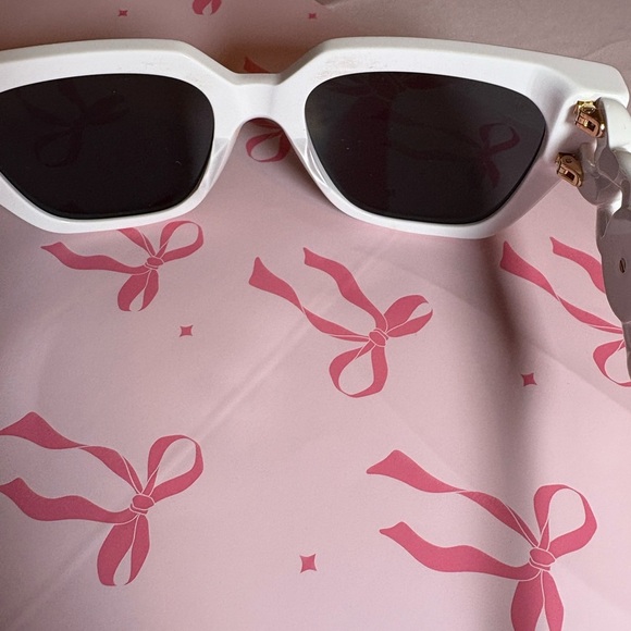 Versace White Sunglasses with Gold Medallion - Picture 7 of 10